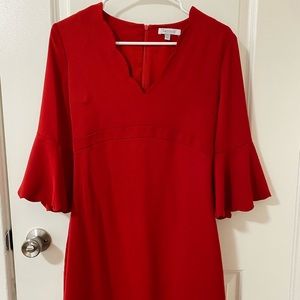 Red casual dress